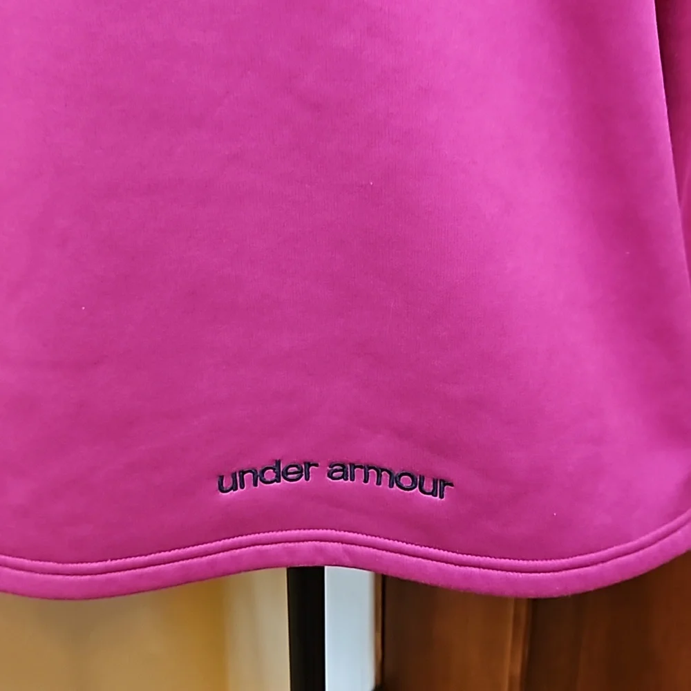 UNDER ARMOUR HOODIE SWEATSHIRT PURPLE BLACK MEDIUM ATHLETIC UA - Picture 10 of 12